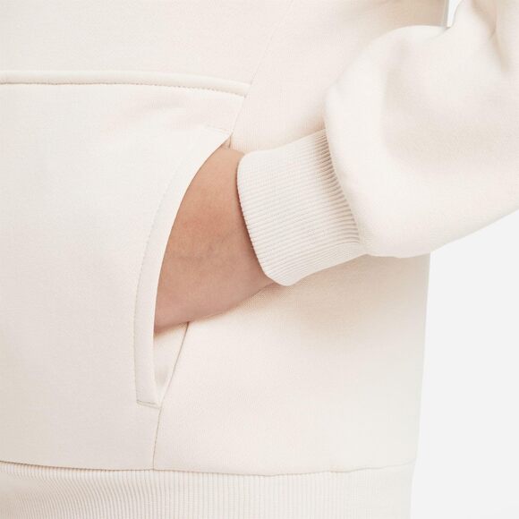 NWT Nike Kids Sportswear Club Fleece Pullover Hoodie - Sanddrift/White, Medium - Picture 5 of 5